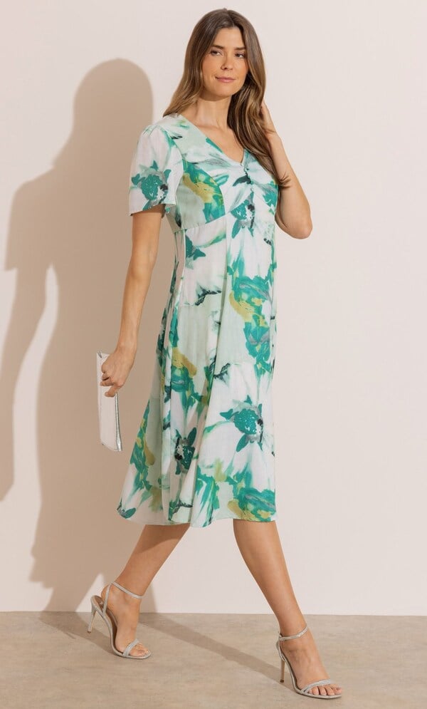 Watercolour Printed Dress