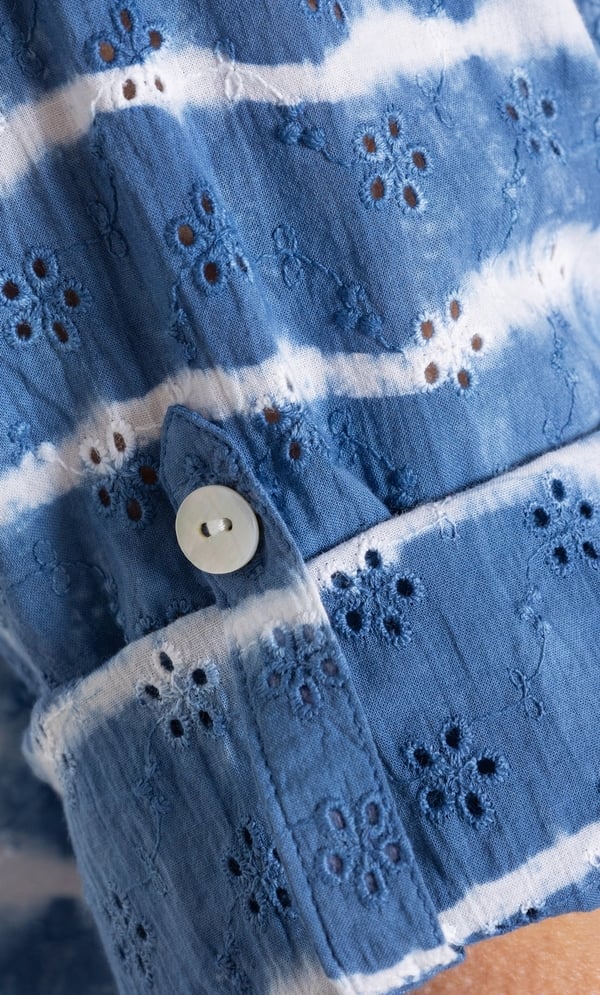 Tie Dye Eyelet Cotton Top