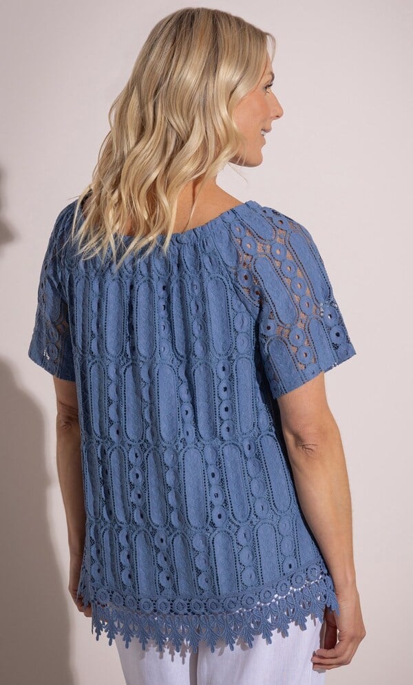 Short Sleeve Lace Top