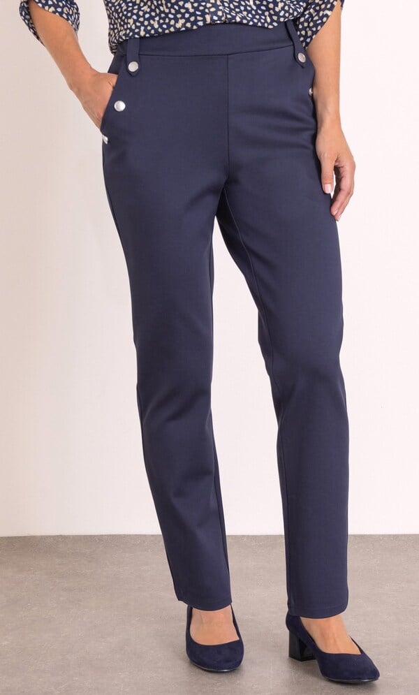 Anna Rose Slim Leg Ponte Pull On Trousers 25 Inch