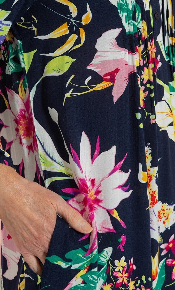 Anna Rose Exotic Floral Printed Midi Dress
