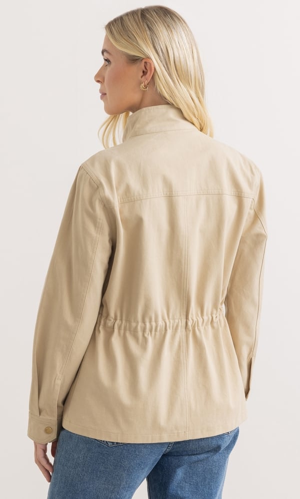 Stand Collar Canvas Jacket