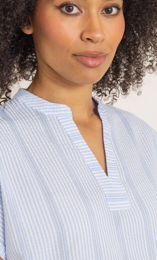 Striped Short Sleeve Top
