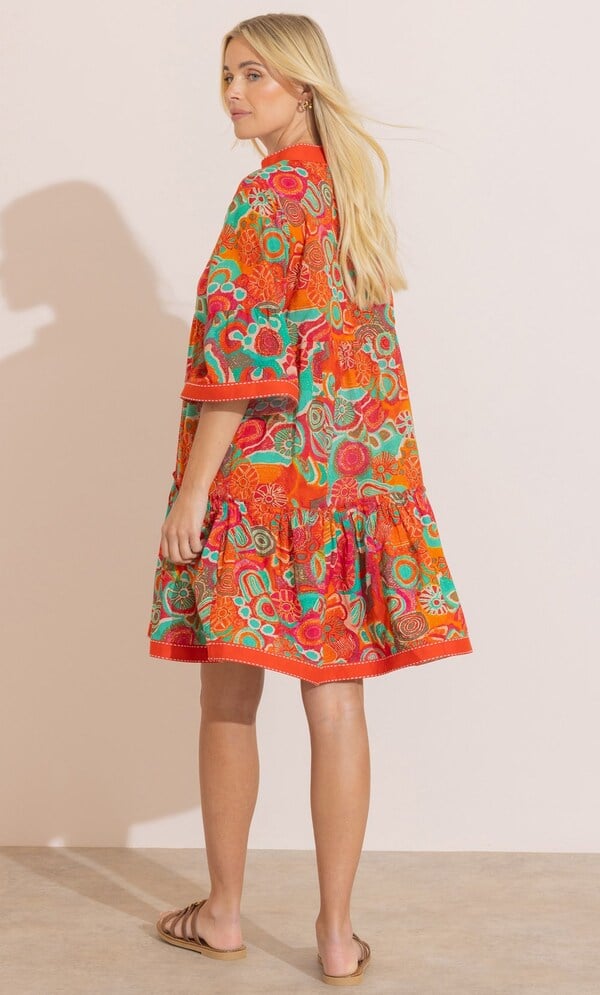Printed Cotton Tunic Dress