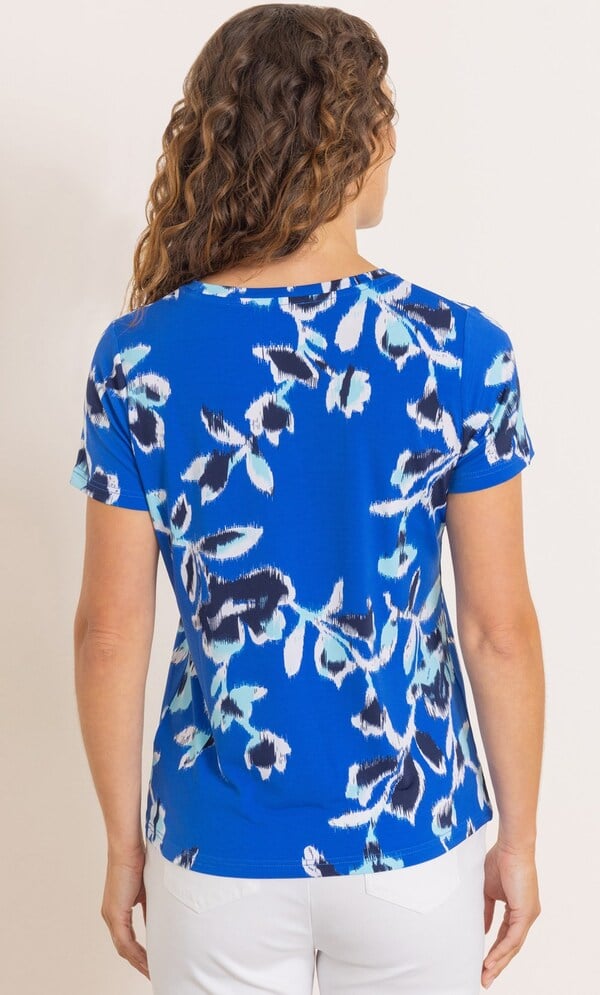 Anna Rose Printed Short Sleeve Top