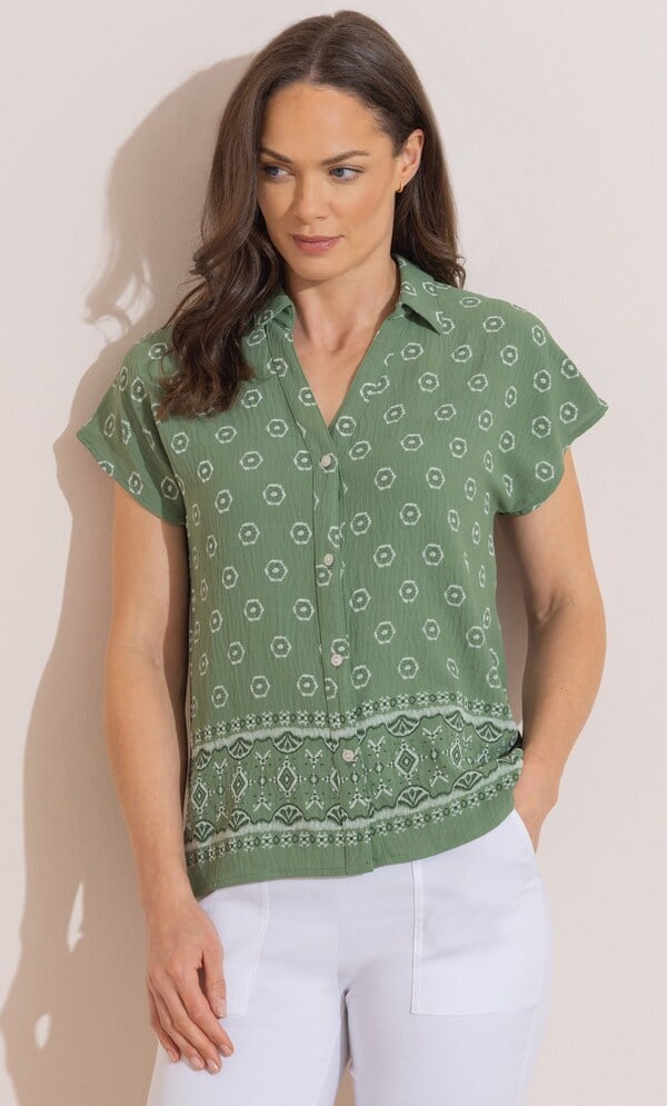 Textured Printed Blouse