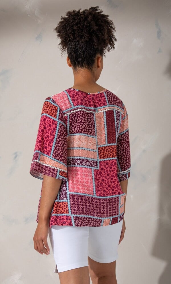 Patchwork Print Top