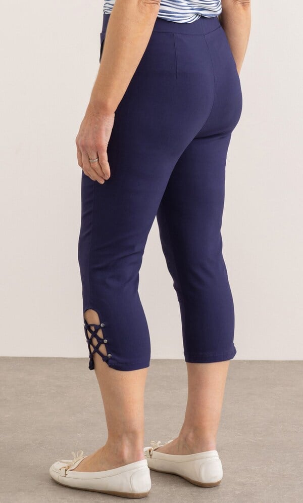 Anna Rose Criss Cross Hem Crop Trousers