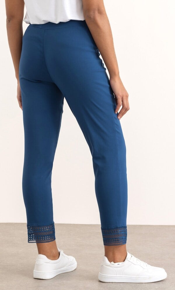 Crochet Hem Ankle Grazer Trousers