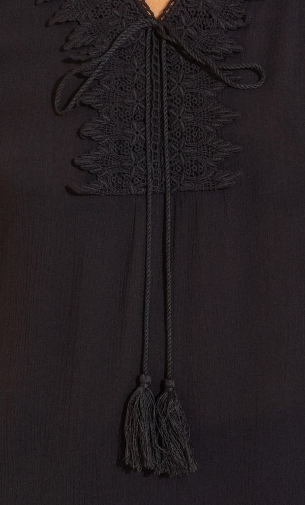 Boho Lace Trim Top