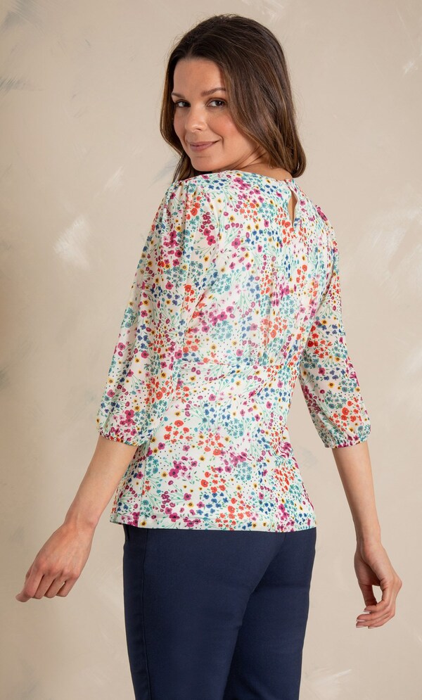 Meadow Printed Mesh Top