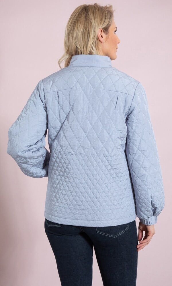 Diamond Quilted Zip Jacket