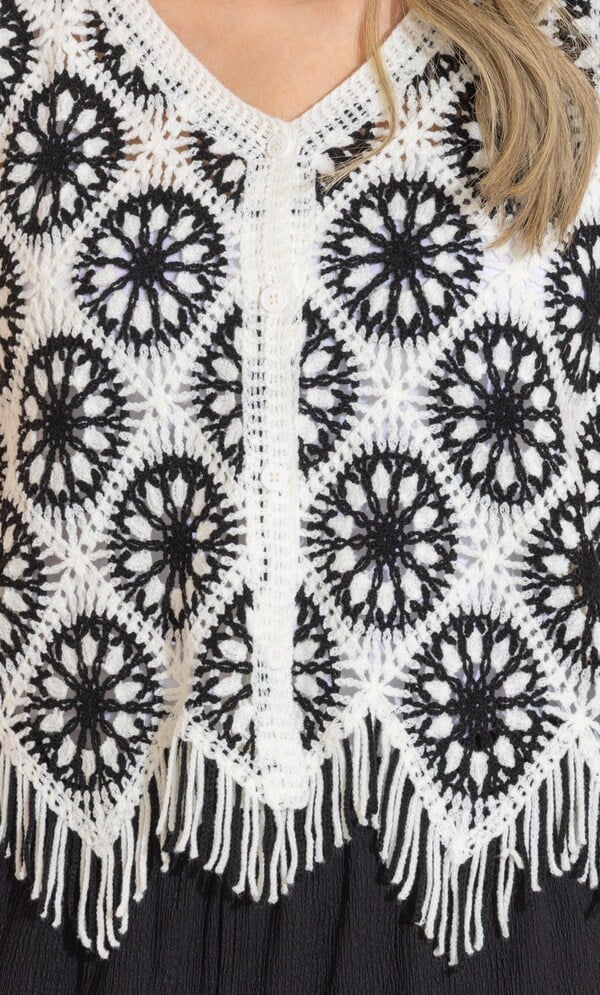 Crochet Button Up Waistcoat