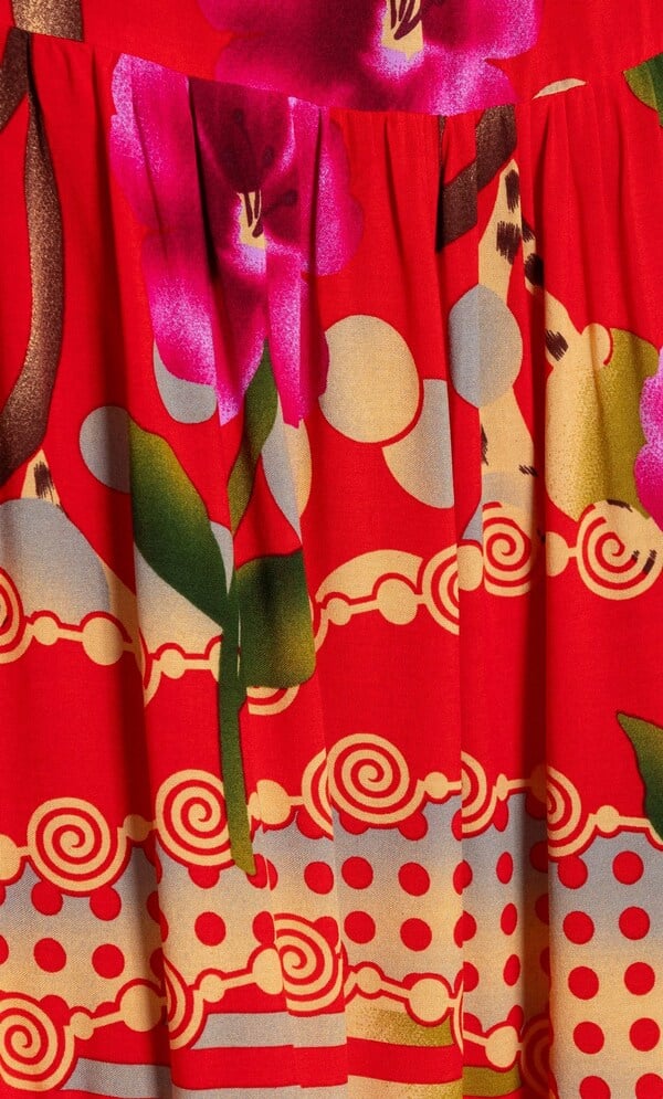 Printed Strappy Maxi Dress