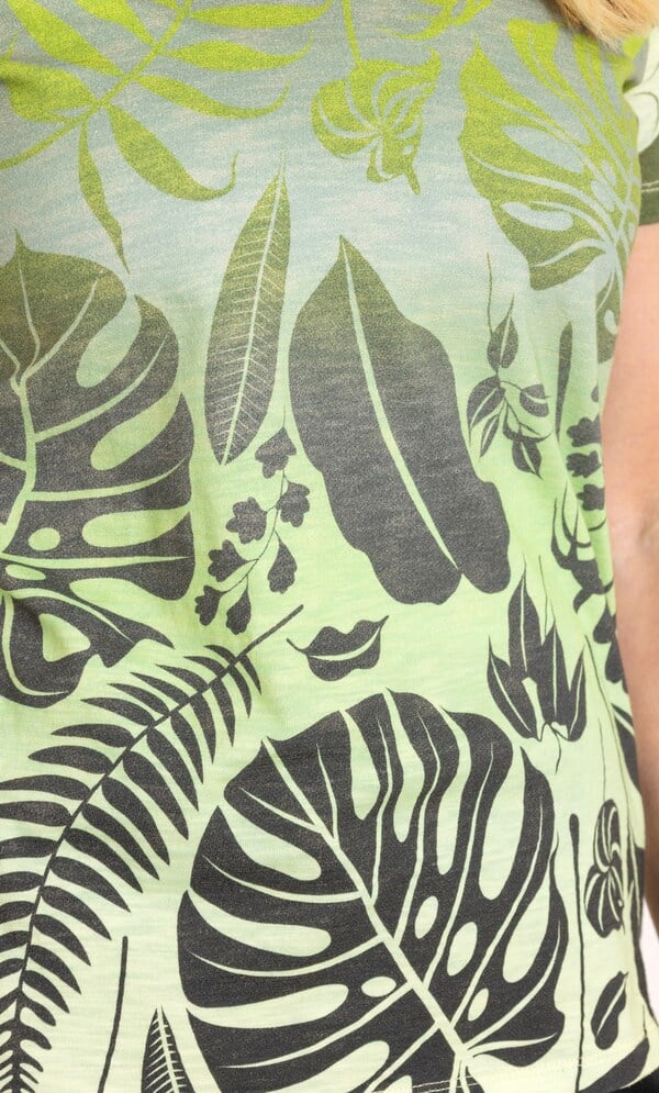 Anna Rose Botanical Print Jersey Top