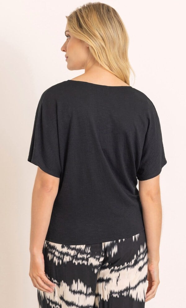 Textured Tie Hem Top