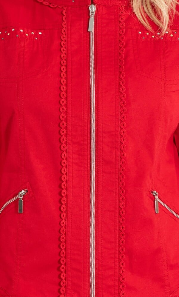 Embellished Cotton Blend Jacket