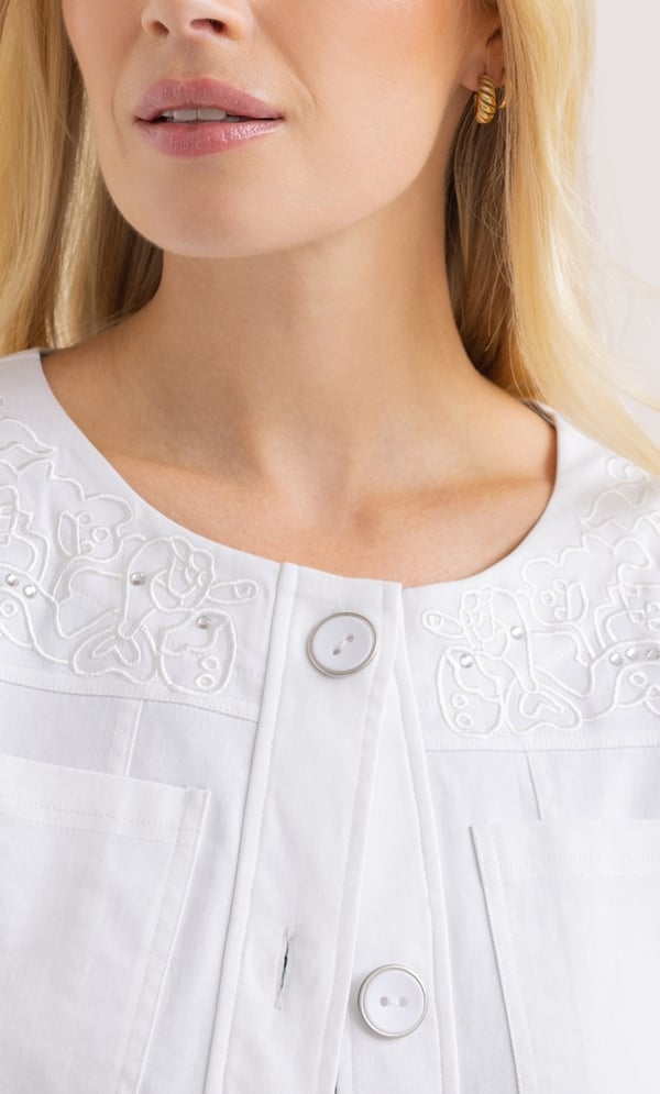 Embellished Cotton Blend Jacket