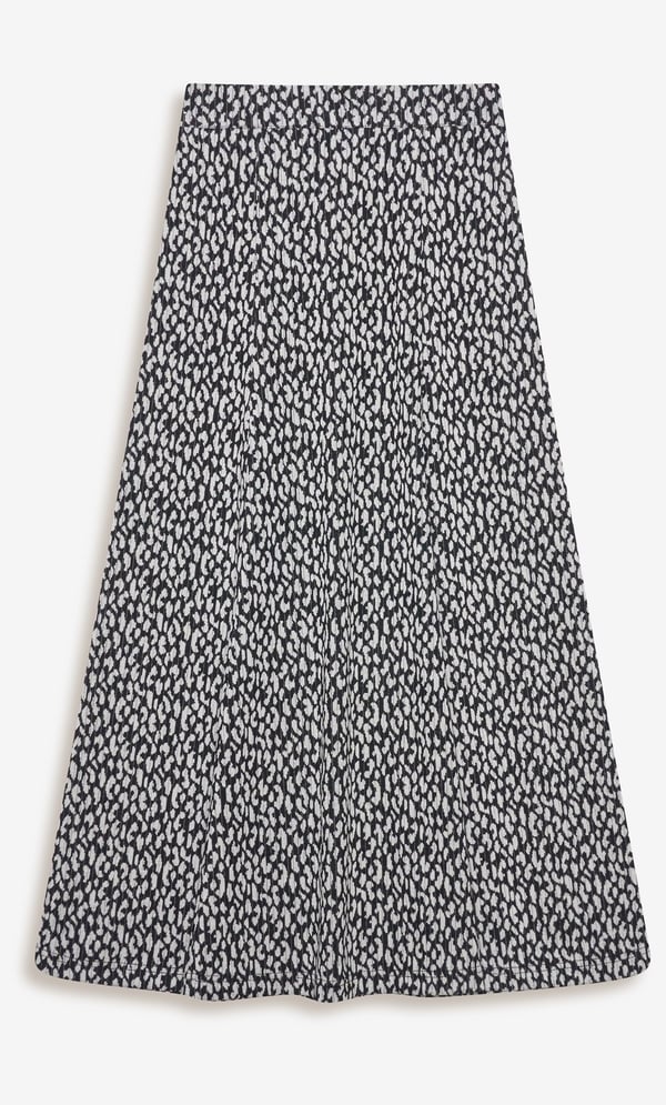 Anna Rose Animal Pattern Jacquard Midi Skirt