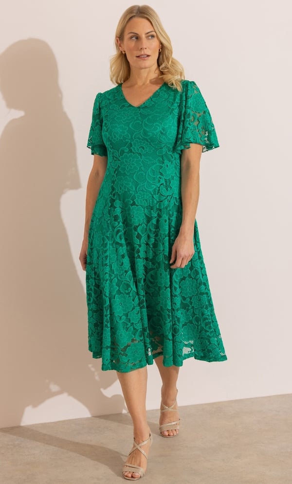 Anna Rose Floral Lace Dress