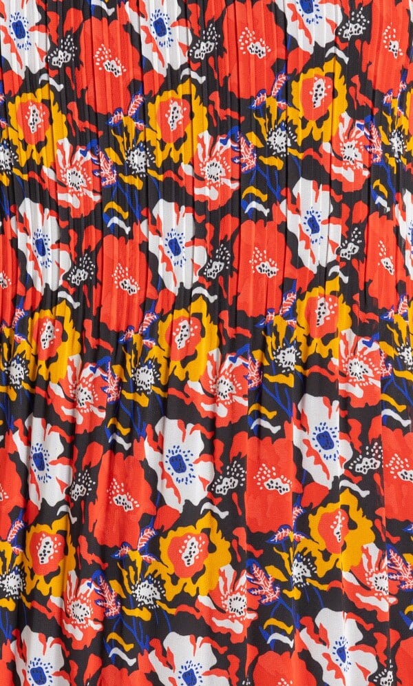 Floral Print Pleated Top