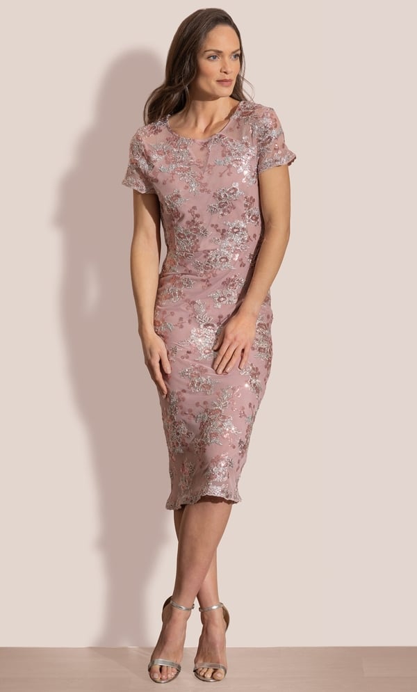 Embellished Mesh Dress