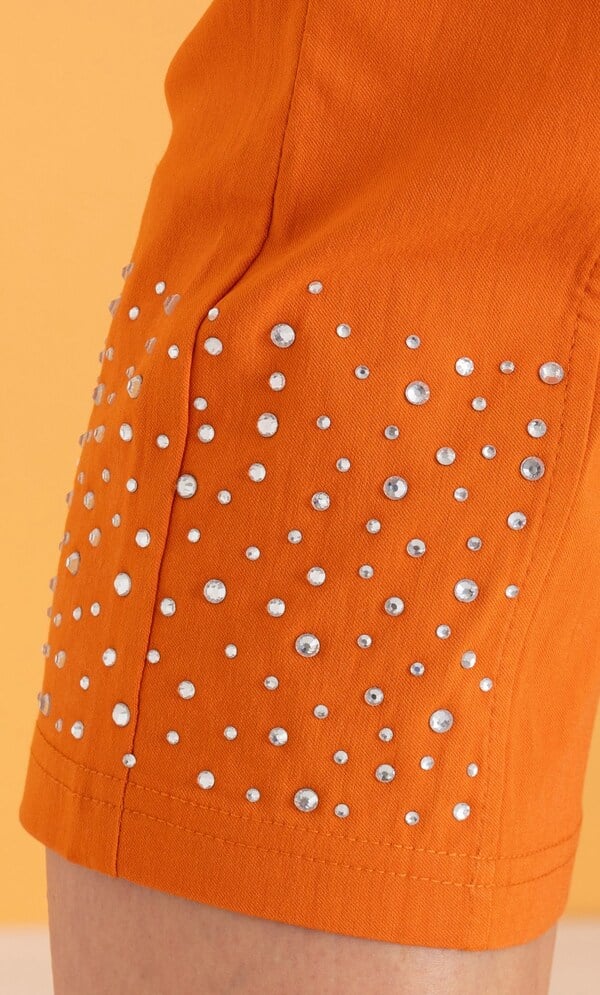 Embellished Pull On Capri Pants