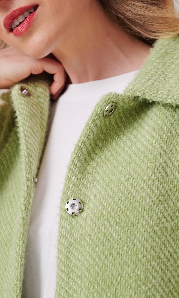 Collared Knit Jacket