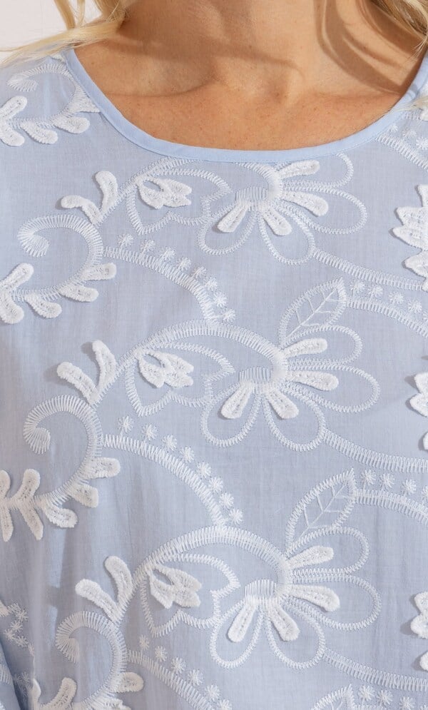 Anna Rose Embroidered Floral Top