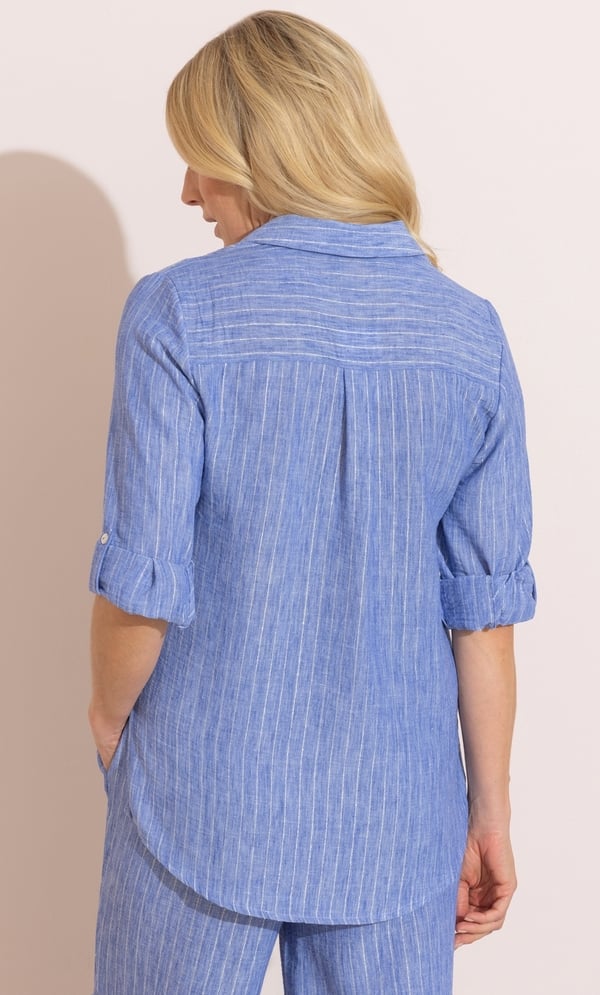 Anna Rose Lurex Striped Tunic Top