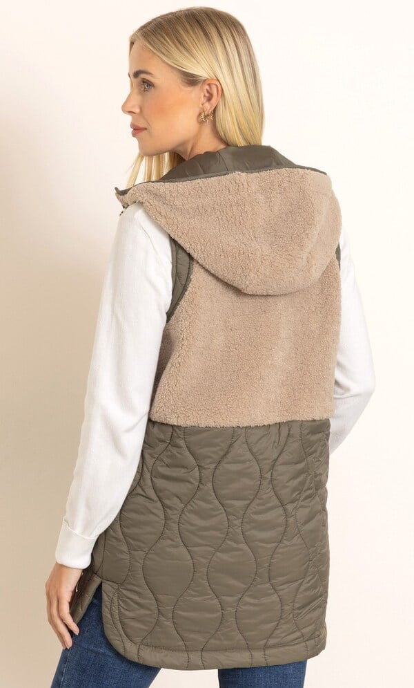 Teddy Borg And Padded Hooded Gilet