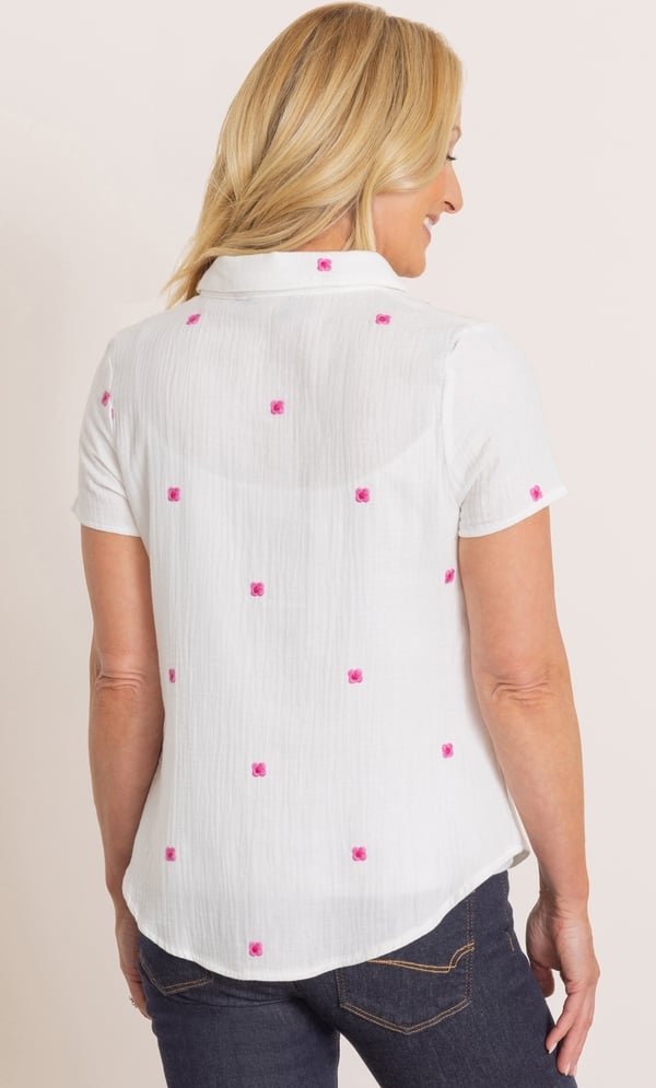 Anna Rose Embroidered Cotton Top