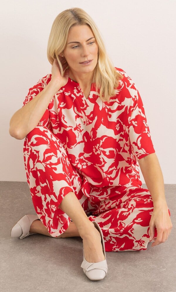Tie Front Printed Top