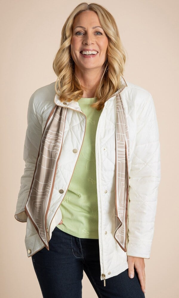 Anna Rose Scarf Trim Jacket