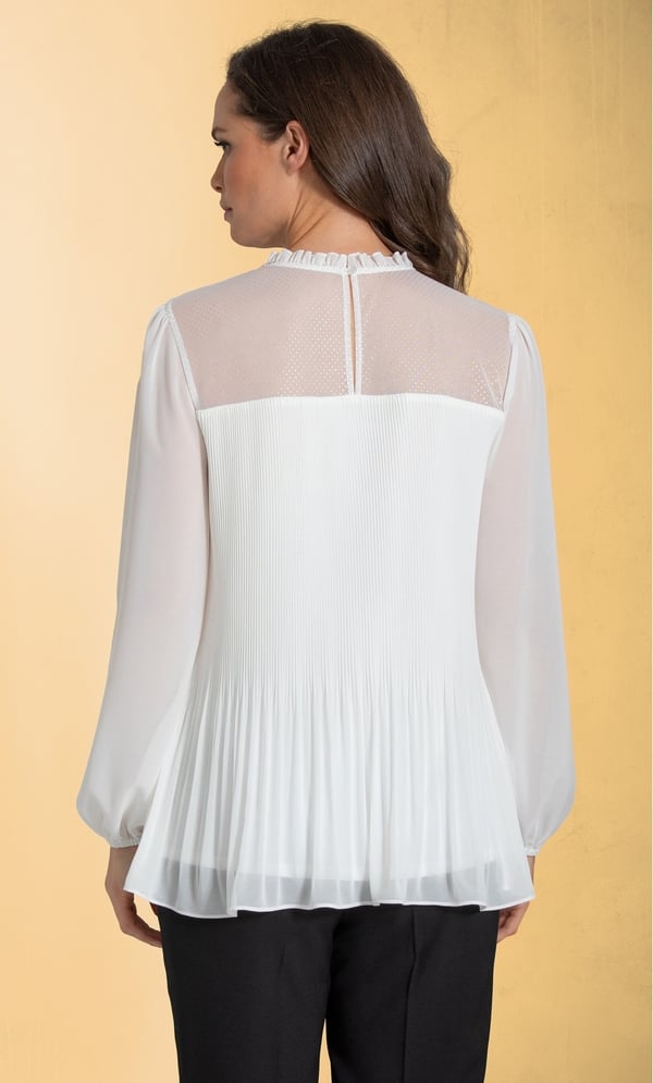 Pleated Long Sleeve Top