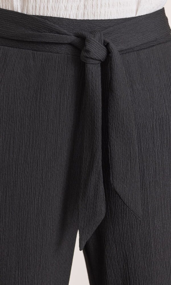 Textured Wide Leg Cropped Jersey Trousers