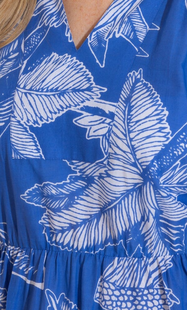 Botanical Print Midaxi Dress