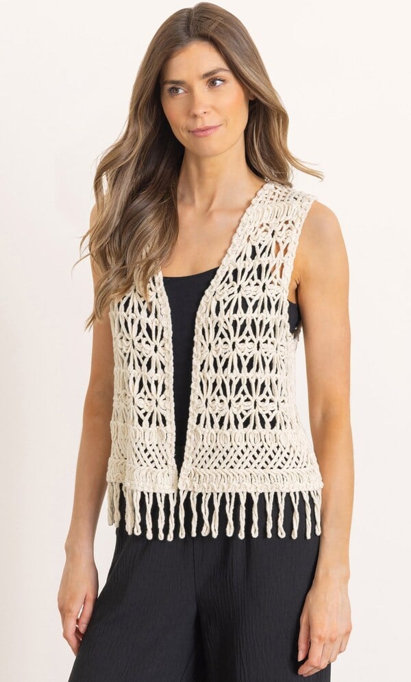 Crochet Open Waistcoat