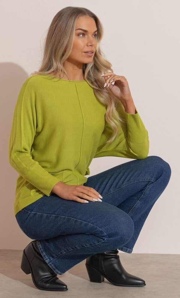 Batwing Knitted Jumper