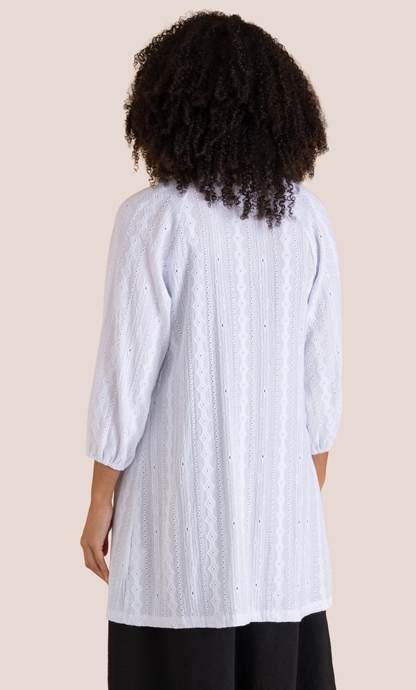 Patterned Open Front Jersey Cardigan