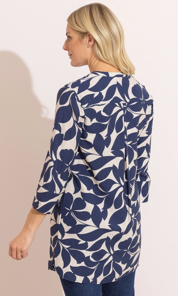Anna Rose Printed Longline Blouse
