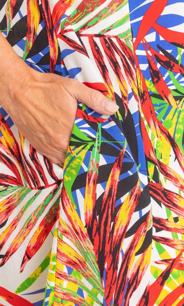 Anna Rose Leaf Printed Dress