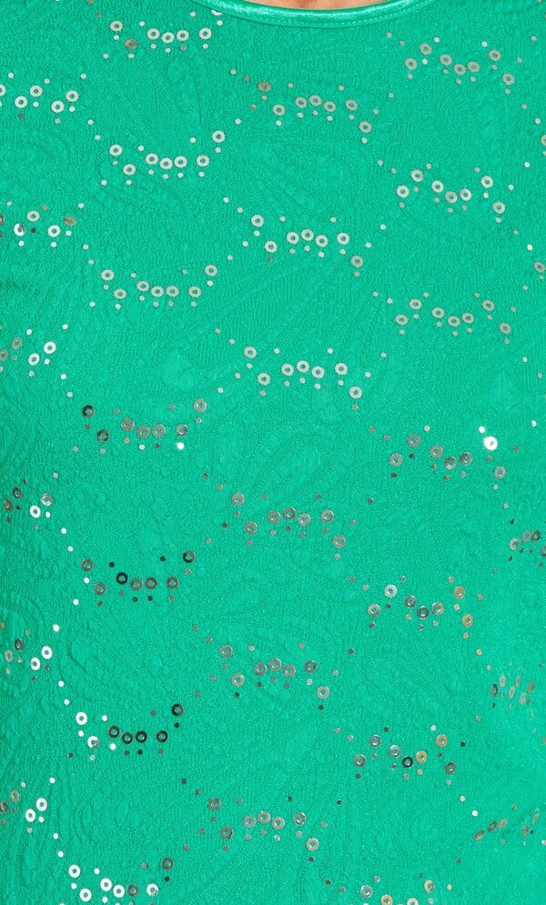 Anna Rose Textured Jersey Sparkle Top