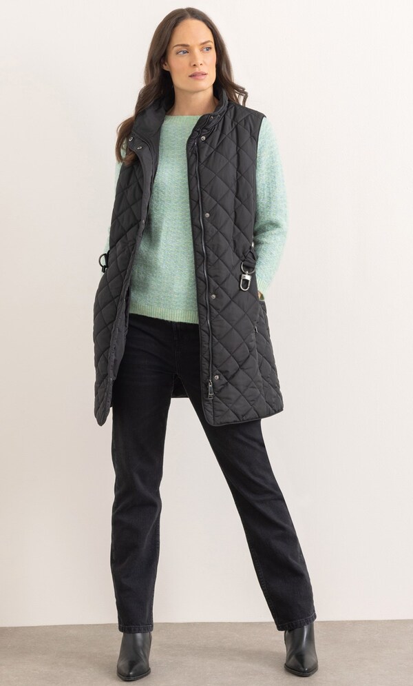 Longline Belted Quilted Gilet