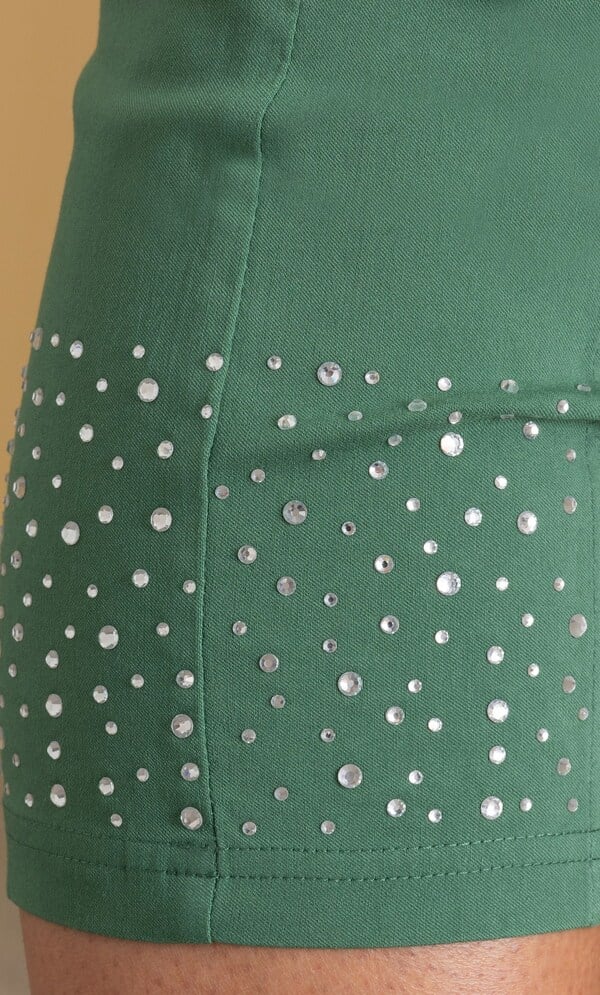 Embellished Pull On Capri Pants