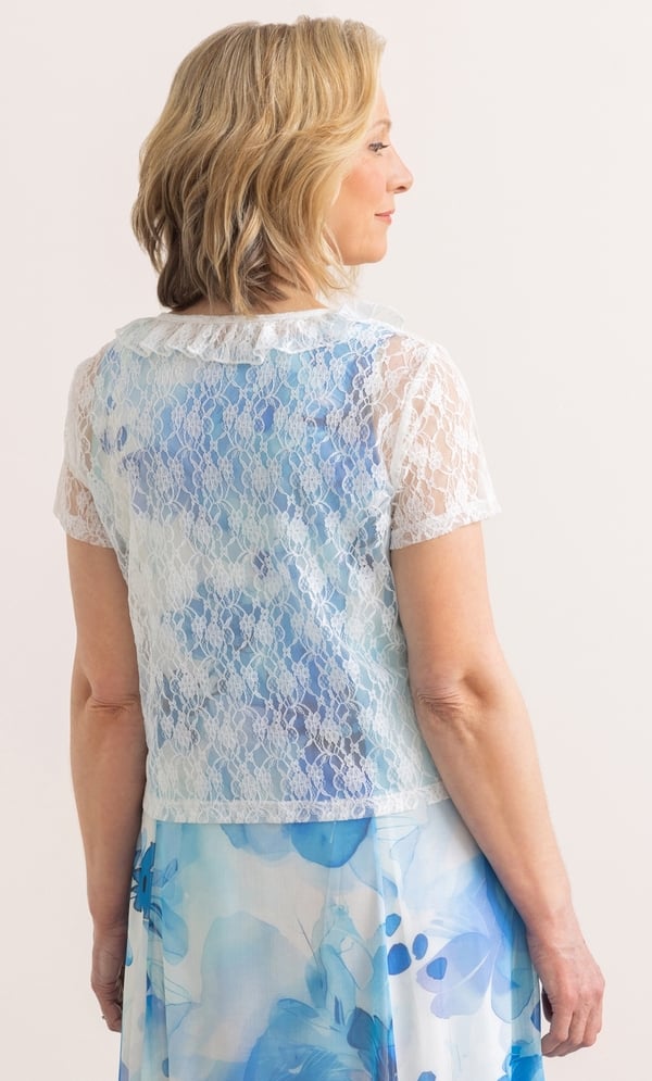 Anna Rose Ruffle Lace Cover Up