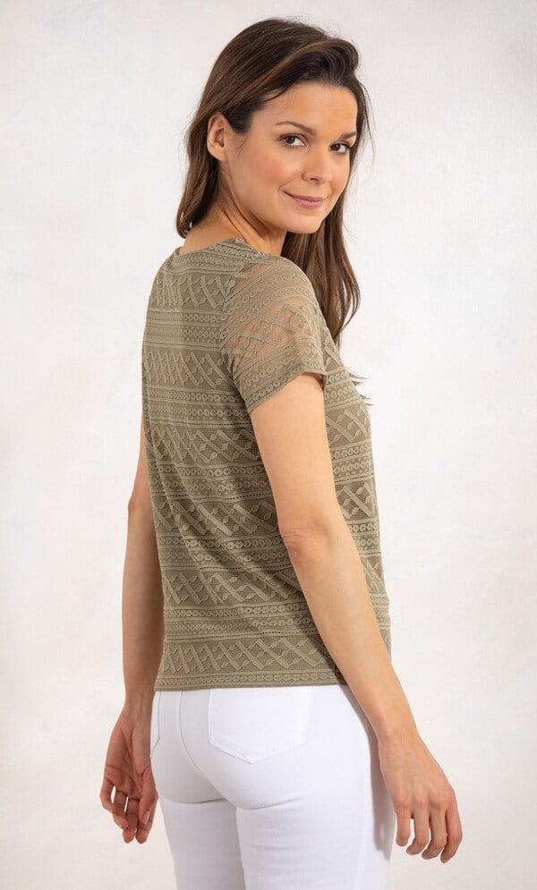 Short Sleeve Lace Top