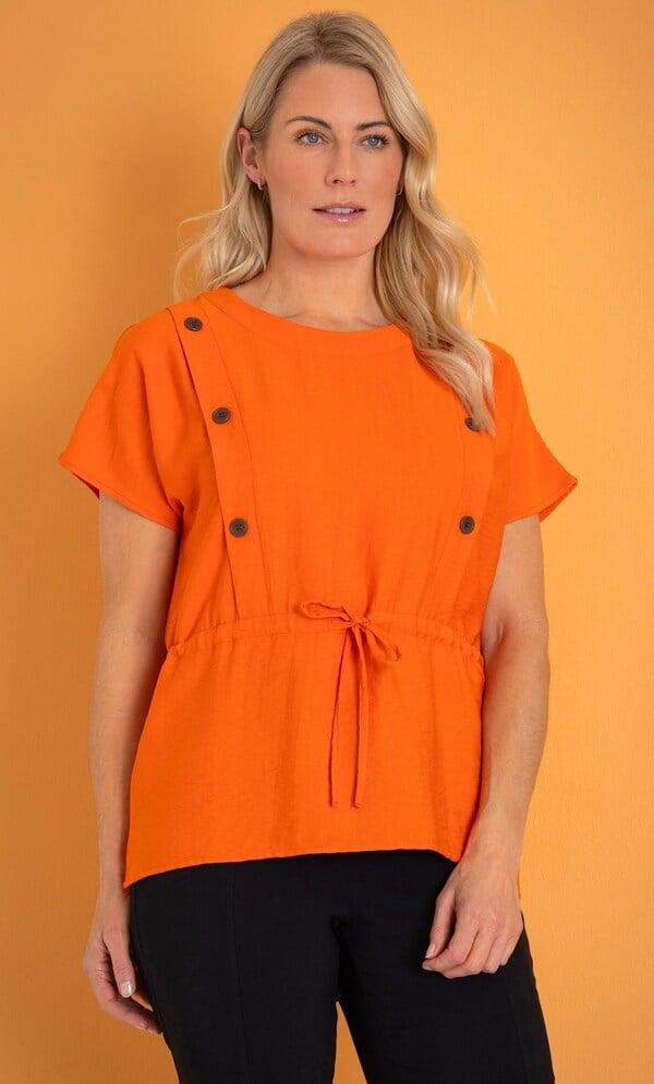 Tie Waist Short Sleeve Top