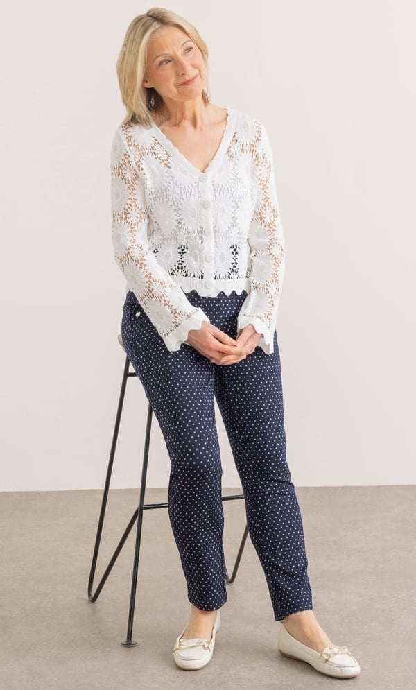 Anna Rose Floral Crochet Cotton Cardigan