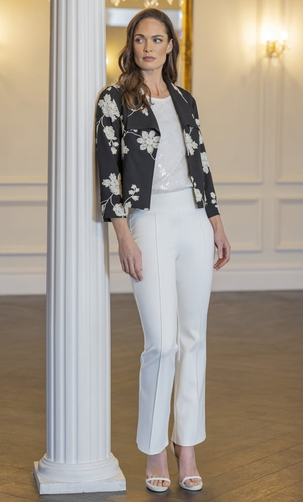 Ponte Kick Flare Pull On Trousers
